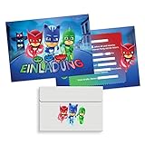 12 Einladungskarten kompatibel mit PJ Masks inklusive 12 Briefumschläge für pj mask einladungskarten Einladungskarten Kindergeburtstag Einladungskarten Kindergeburtstag Junge, Bunt