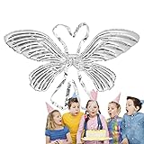 Pomurom Schmetterlingsflügel Aluminiumfolienballon,Hängender Engelsflügel-Ballon | Schmetterlings-Luftballons Schmetterlings-Geburtstagsdekorationen für Mädchen und Kinder