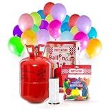 Party Factory Ballongas Helium inklusive 50 bunte Luftballons