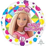 amscan 10022900 3065401 Folienballon Barbie Sparkle Happy Birthday, Mehrfarbig