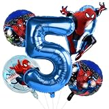 Spider-man Ballon Deko, Geburtstagsdeko 5 Jahr Junge, Spider-man Luftballons Kindergeburtstag Luftballons Party Ballons Spider-man Folienballons für Kinder Geburtstag Party Dekoration