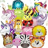 Tier Folienballons, 15 Stück Luftballons Tiere, Tierkopf Ballons, Folienballon, Dschungel Tierballons, Waldtiere Ballon, Perfekt für Kinder Geburtstag Party Dekoration