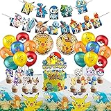 Luftballon Geburtstagsdeko,Anime Ballons,Geburtstag Deko, Kindergeburtstag Deko,Geburtstag Dekoration Set,Birthday Party Supplies,Happy Birthday Girlande Banner,für Kinder Geburtstag Party