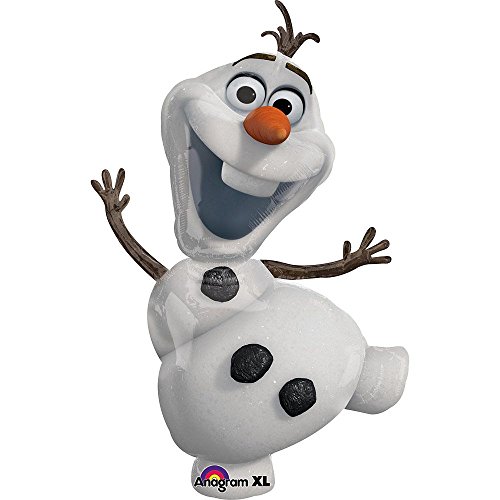 Amscan 2831601 - Super Shape Frozen Olaf, Größe circa 58 x 104 cm, Heliumballon, Geburtstag, Dekoration