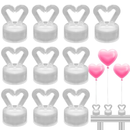 10 Stück Magnetische Luftballon Beschwerer, Herzförmige Ballongewicht für Heliumballons – Halter Helium Ballons für Hochzeit, Geburtstag & Party Dekoration (Herzförmig)