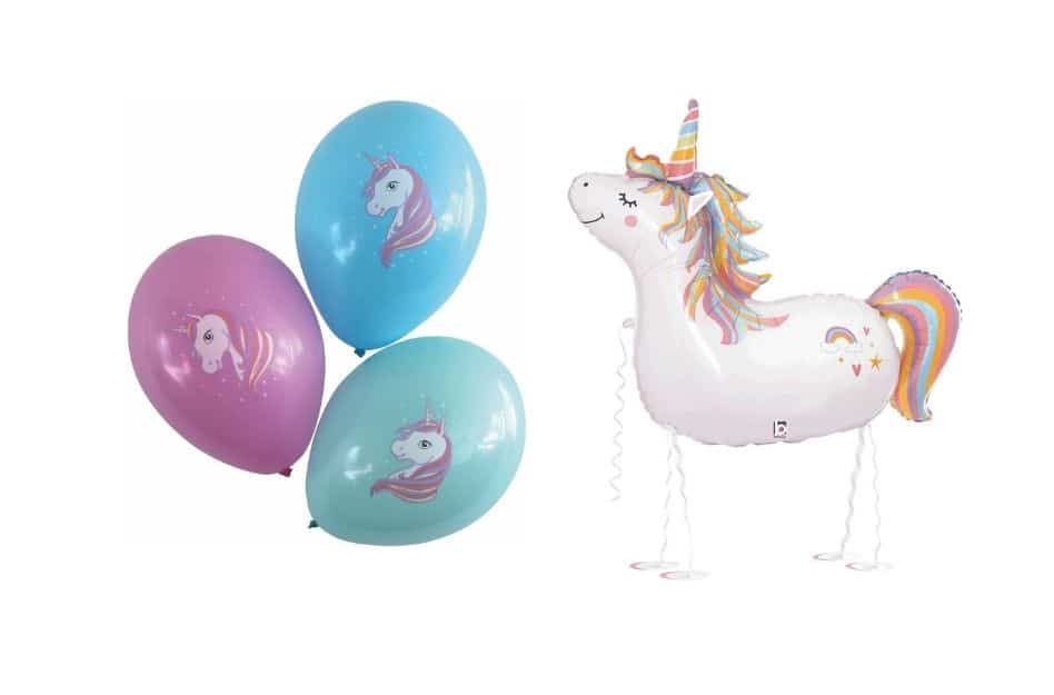 Einhorn Folienballon 3x 3 Stück Einhorn Regenbogen Kopf Geburtstag Fancy Unicorn